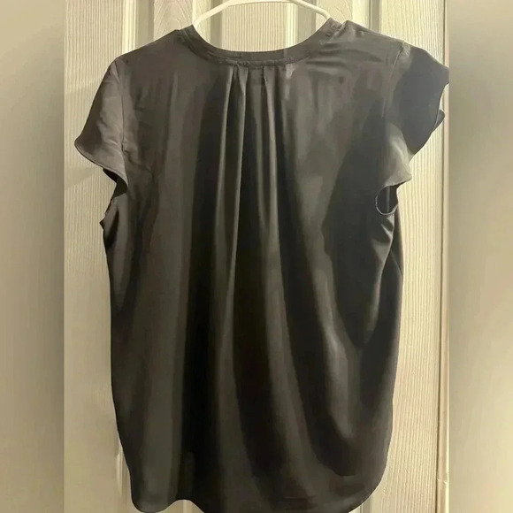 Calvin Klein black top with v neck flutter sleeves Women’s size Medium - Picture 5 of 11